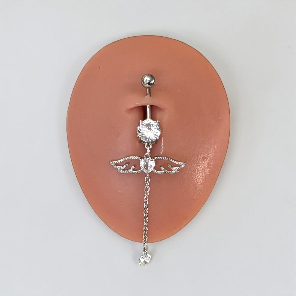 Angel Wings Dangle Belly Button Ring